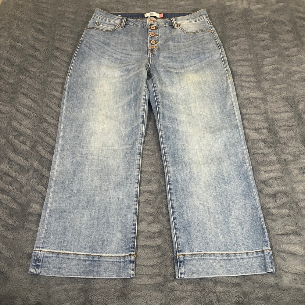 CAbi Light Wash Wide Leg Jeans